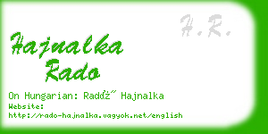 hajnalka rado business card